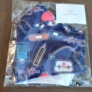 Medical Themed Face Mask with Adjustable Straps